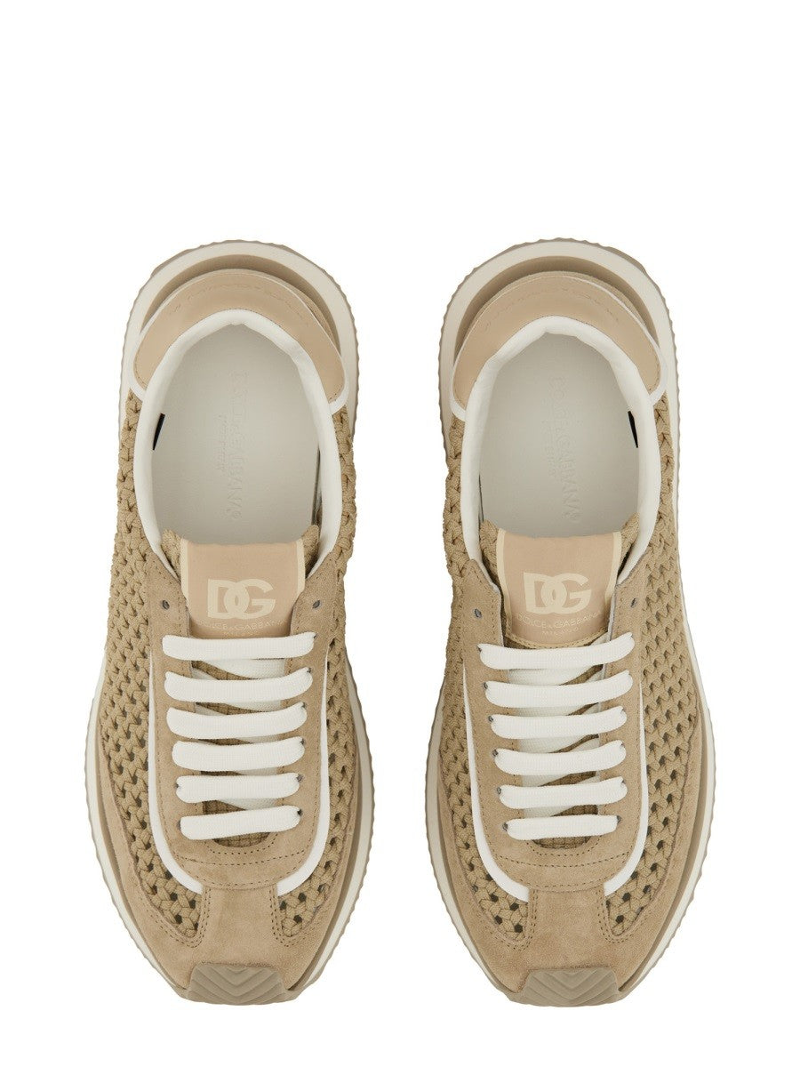 Dolce &amp; Gabbana Men's Cushion Sneaker Beige