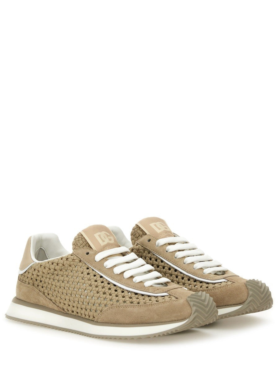 Dolce &amp; Gabbana Men's Cushion Sneaker Beige