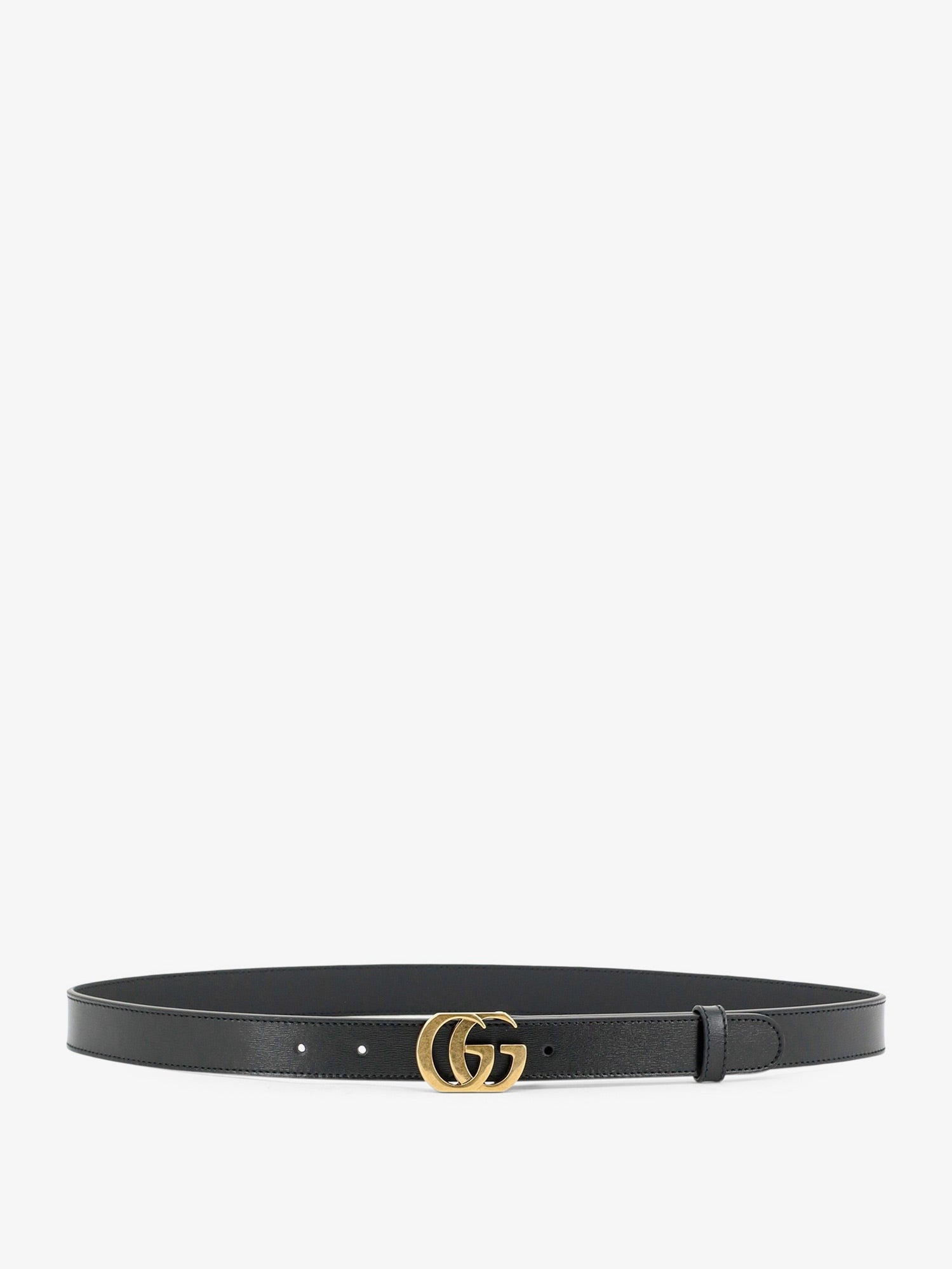 Gucci Women's Cut GG Marmont Leather Belt Black