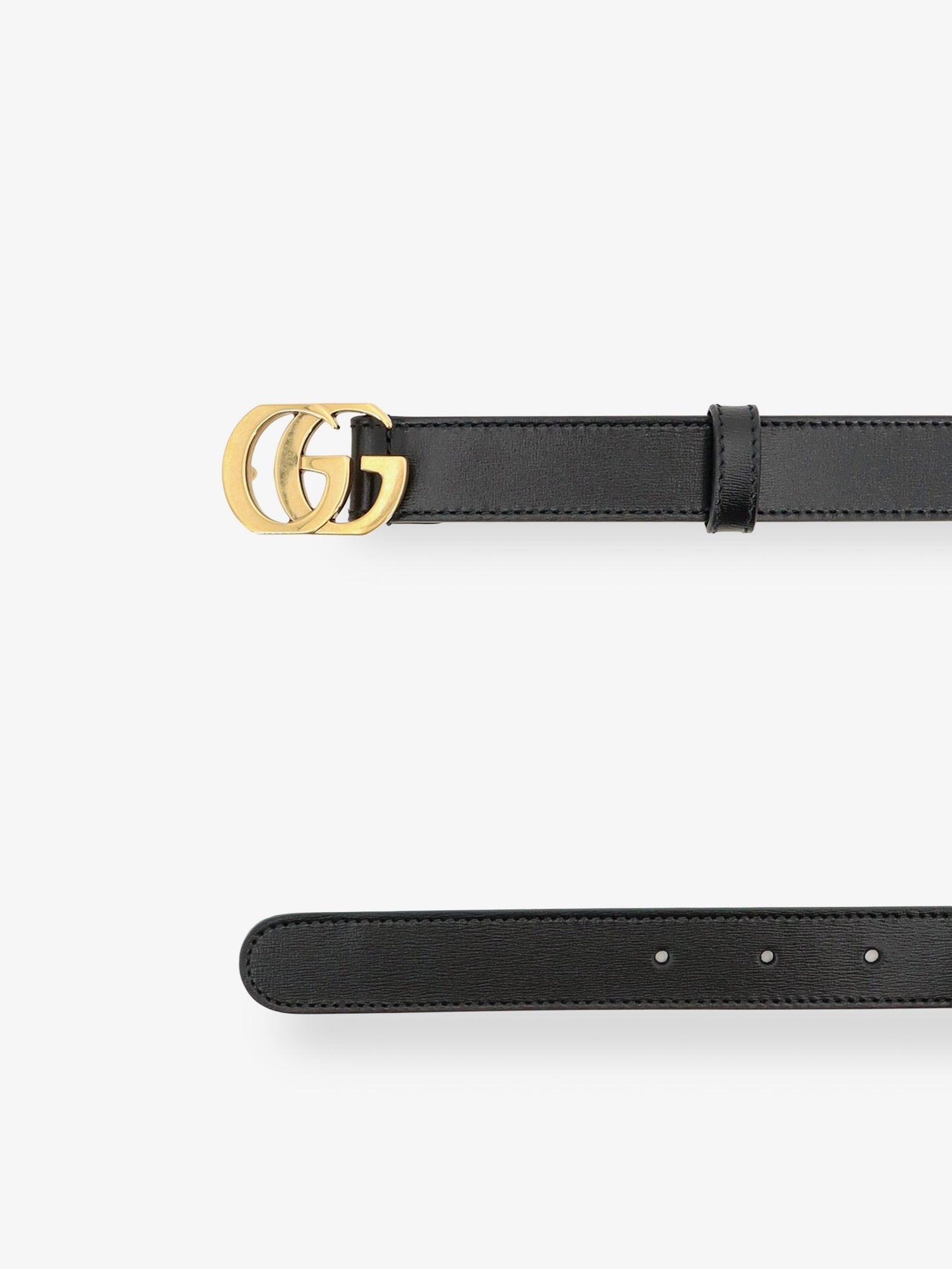 Gucci Women's Cut GG Marmont Leather Belt Black