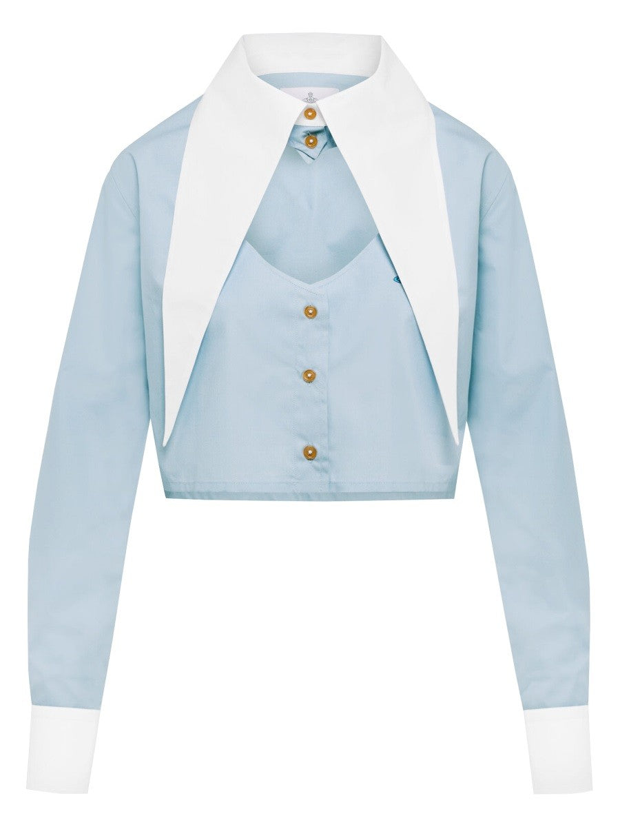 Vivienne Westwood Women's Cut Off Heart Shirt Blue