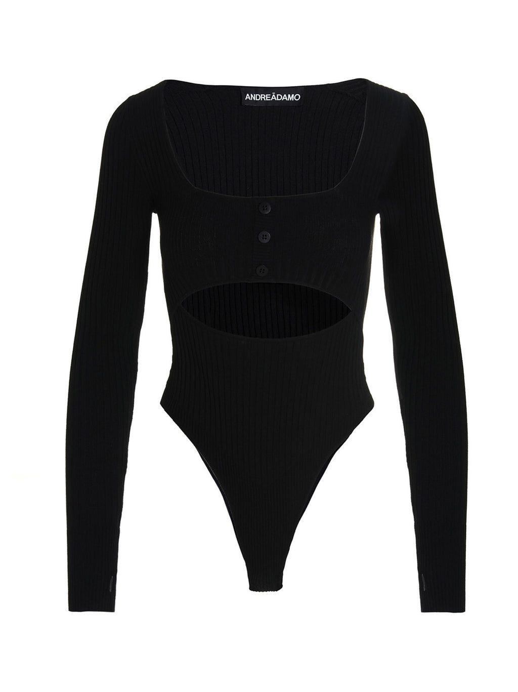 ANDREĀDAMO Cut Out Bodysuit Black