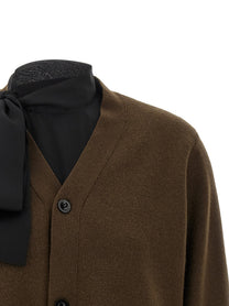 Sacai Cut Out Cardigan Brown