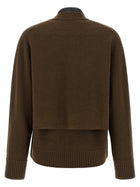 Sacai Cut Out Cardigan Brown, view 2