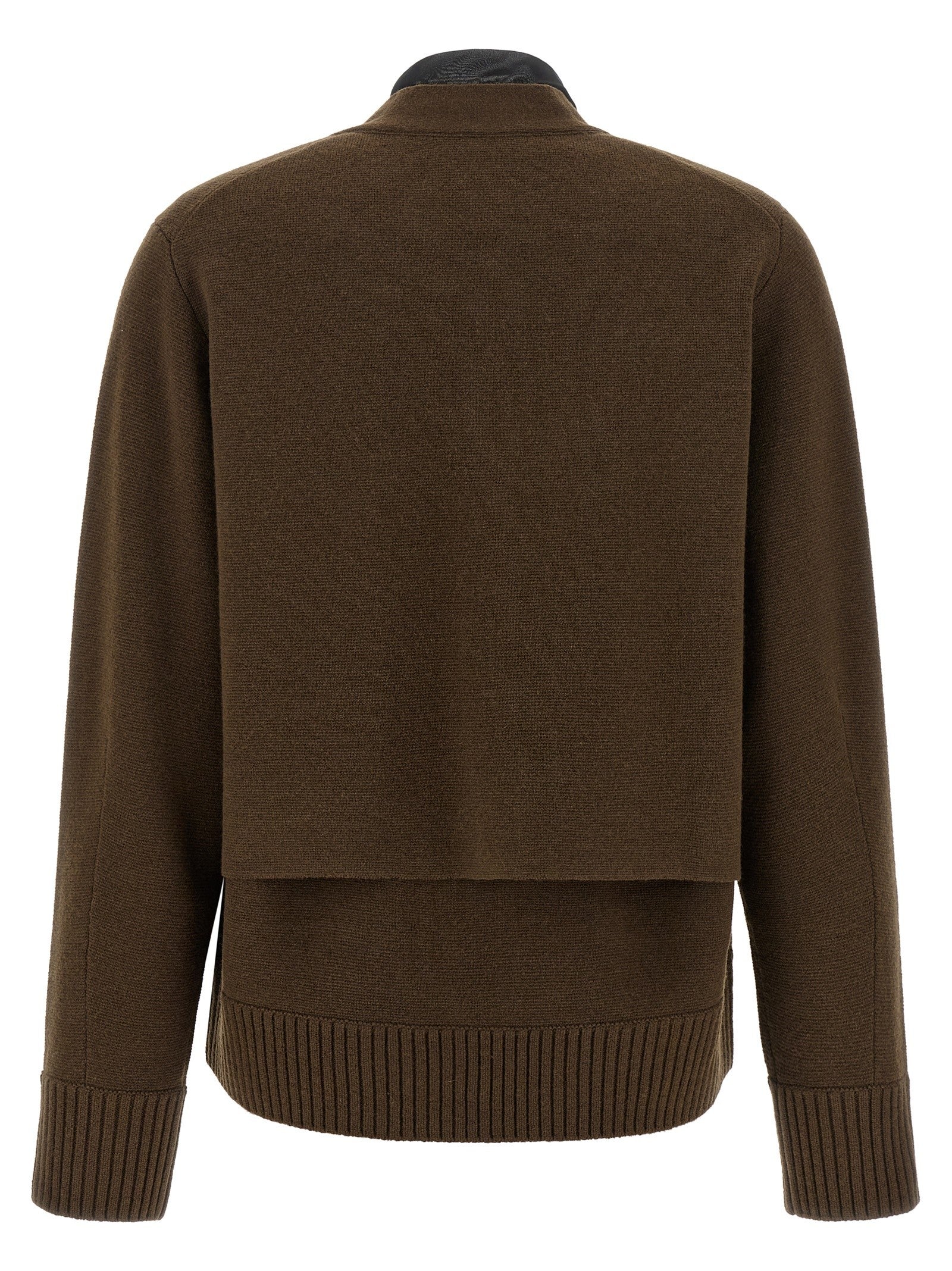 Sacai Cut Out Cardigan Brown
