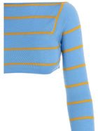 Emilio Pucci Cut Out Cropped Sweater Blue, view 3