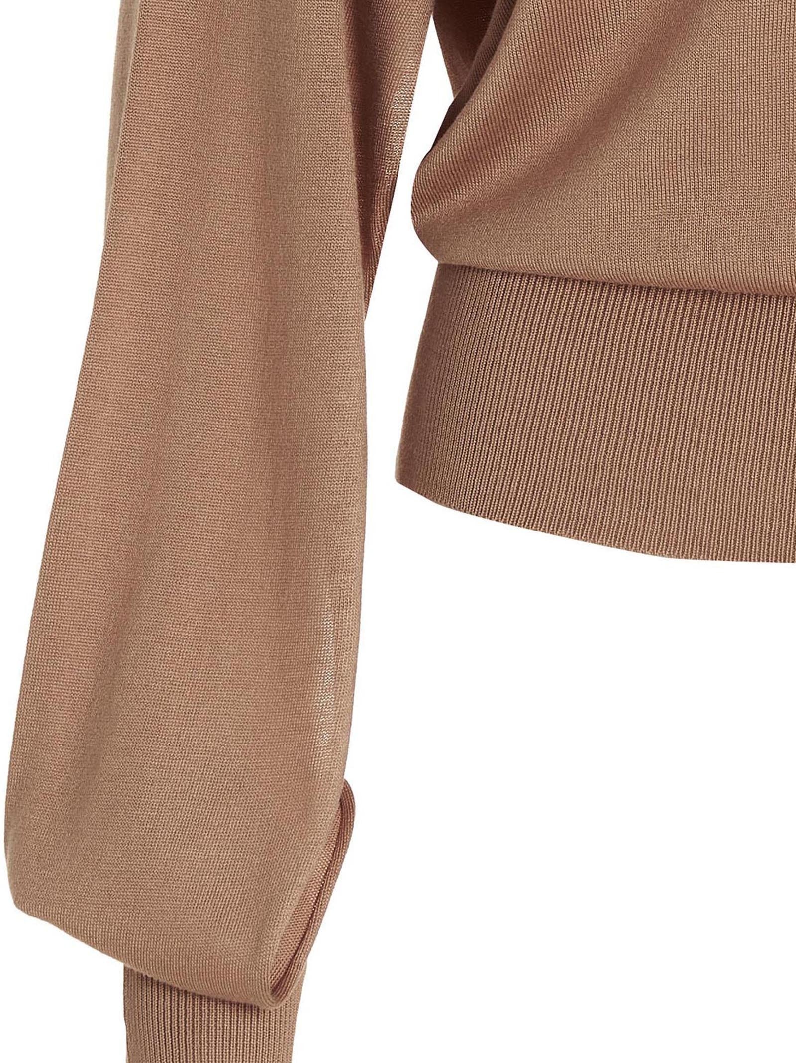 RAMAEL Cut Out Insert Top Sweater Beige