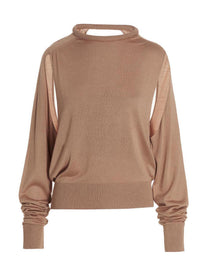 Ramael Cut Out Insert Top Sweater Beige