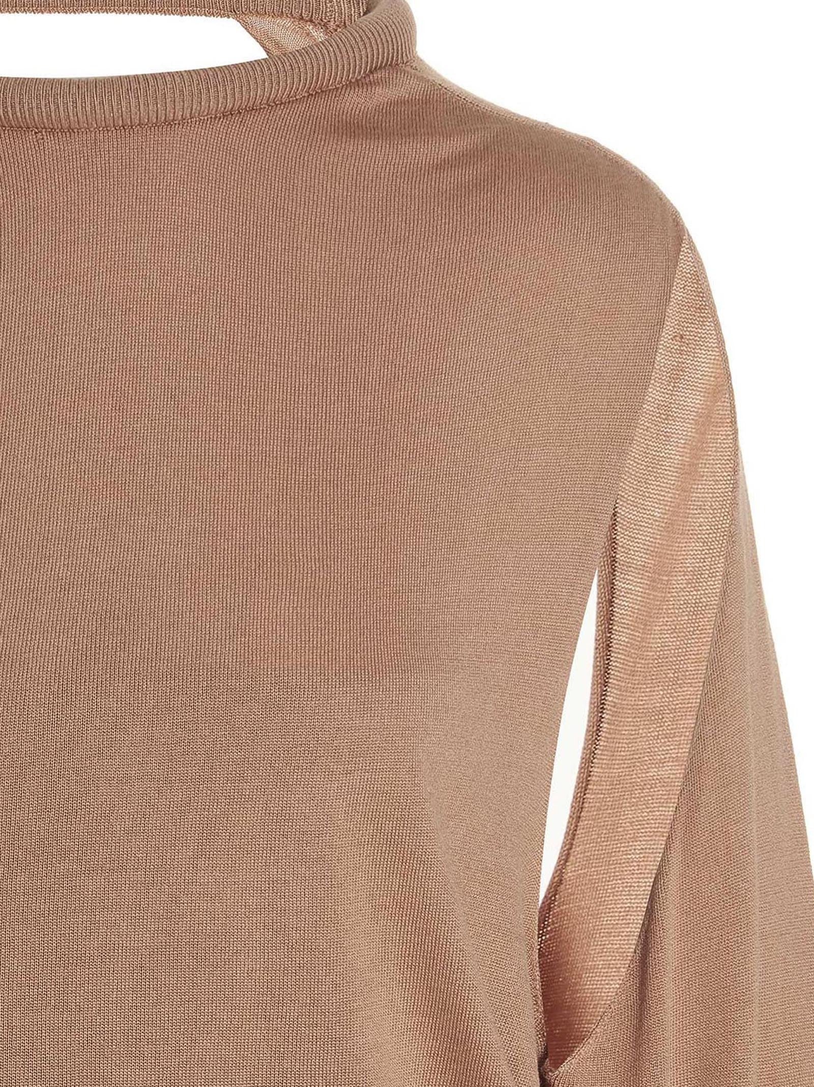 Ramael Cut Out Insert Top Sweater Beige