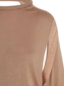 Ramael Cut Out Insert Top Sweater Beige