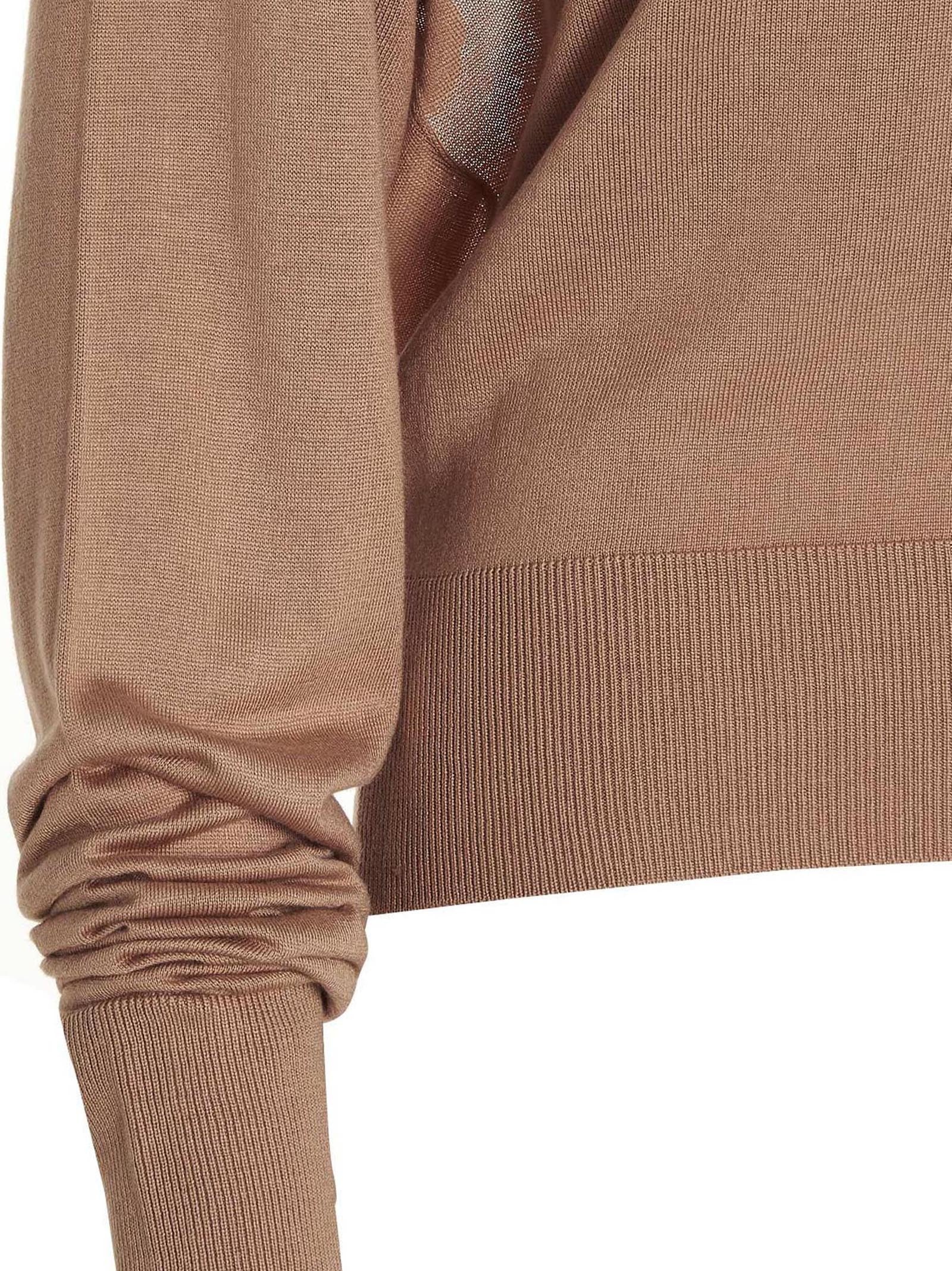 Ramael Cut Out Insert Top Sweater Beige