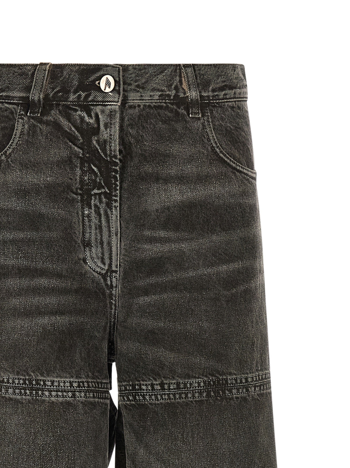 The Attico Cut Out Jeans Black