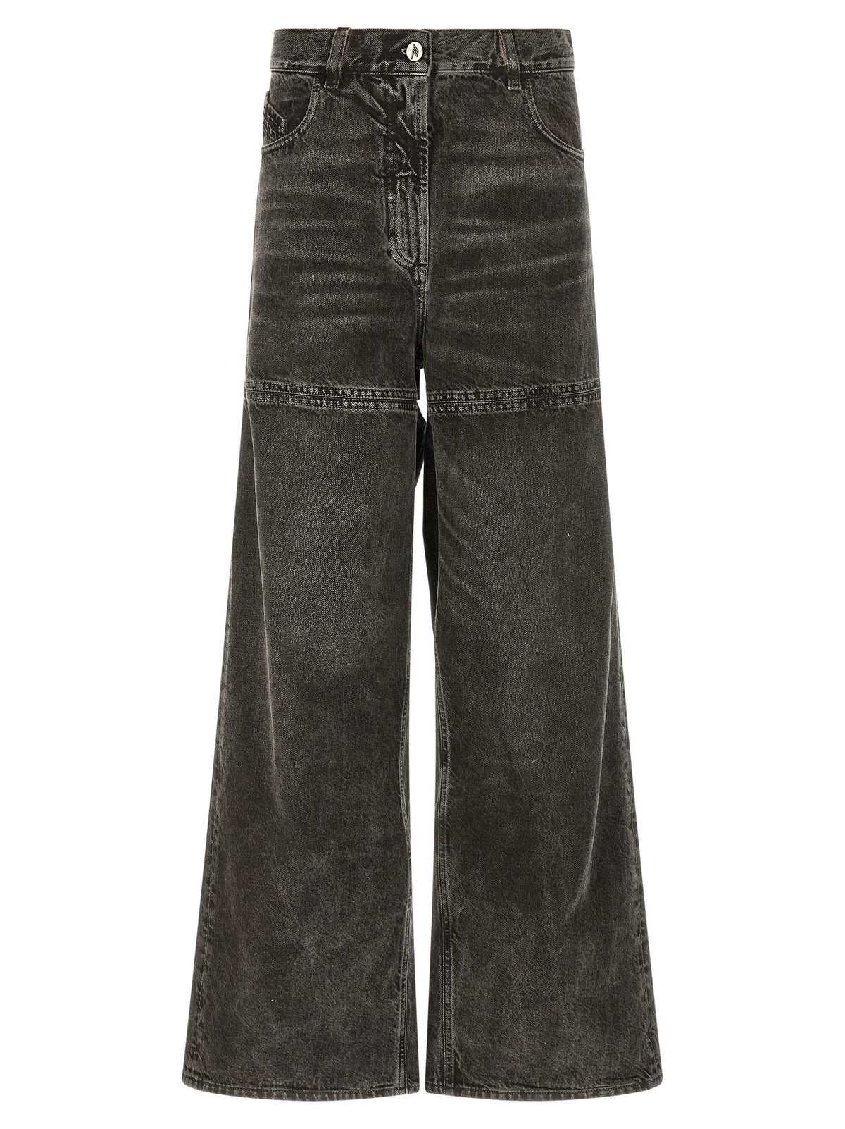 The Attico Cut Out Jeans Black
