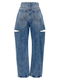 Maison Margiela Cut Out Jeans Blue