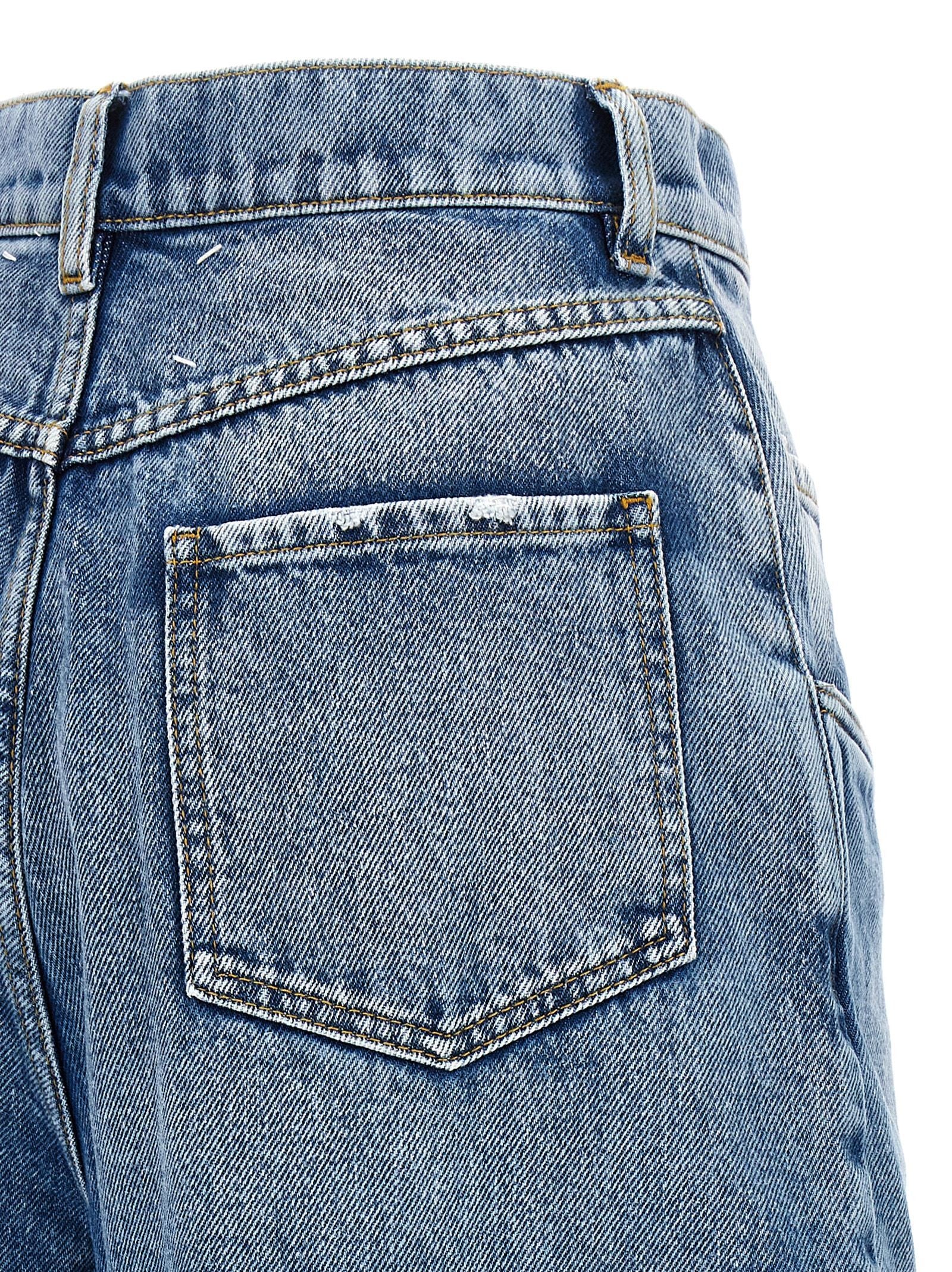 Maison Margiela Cut Out Jeans Blue