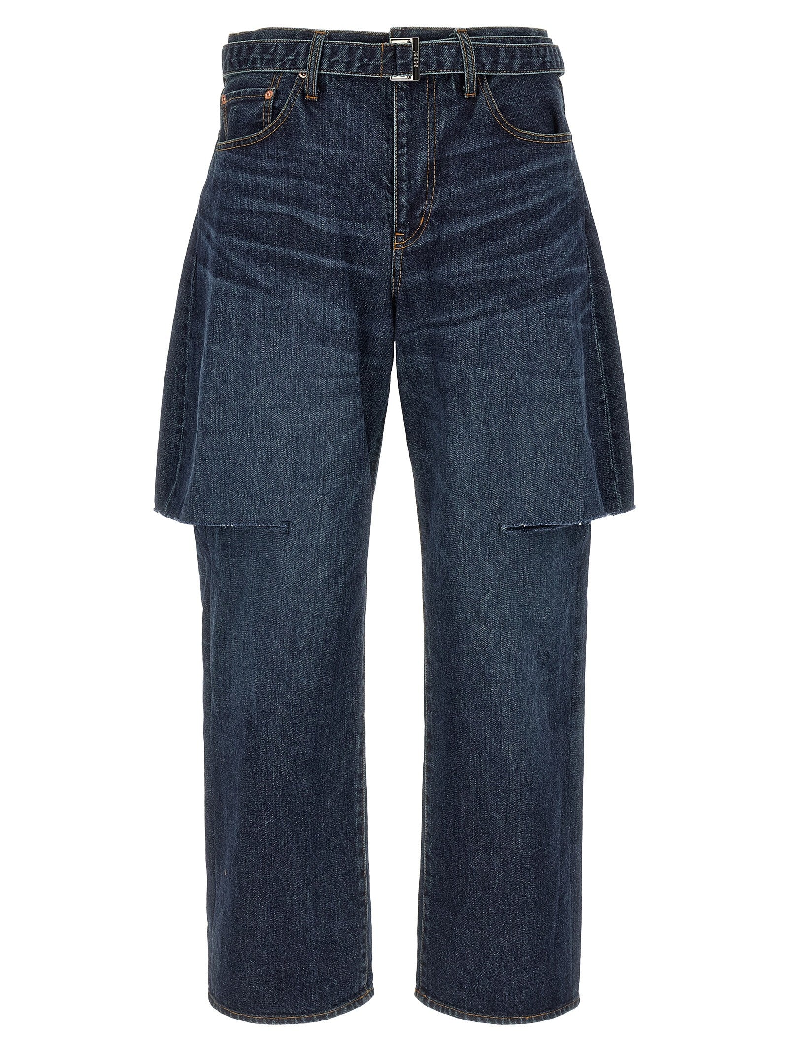 Sacai Cut Out Jeans Blue