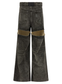 The Attico Cut Out Jeans Black