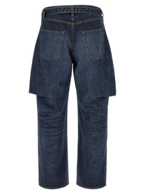 Sacai Cut Out Jeans Blue