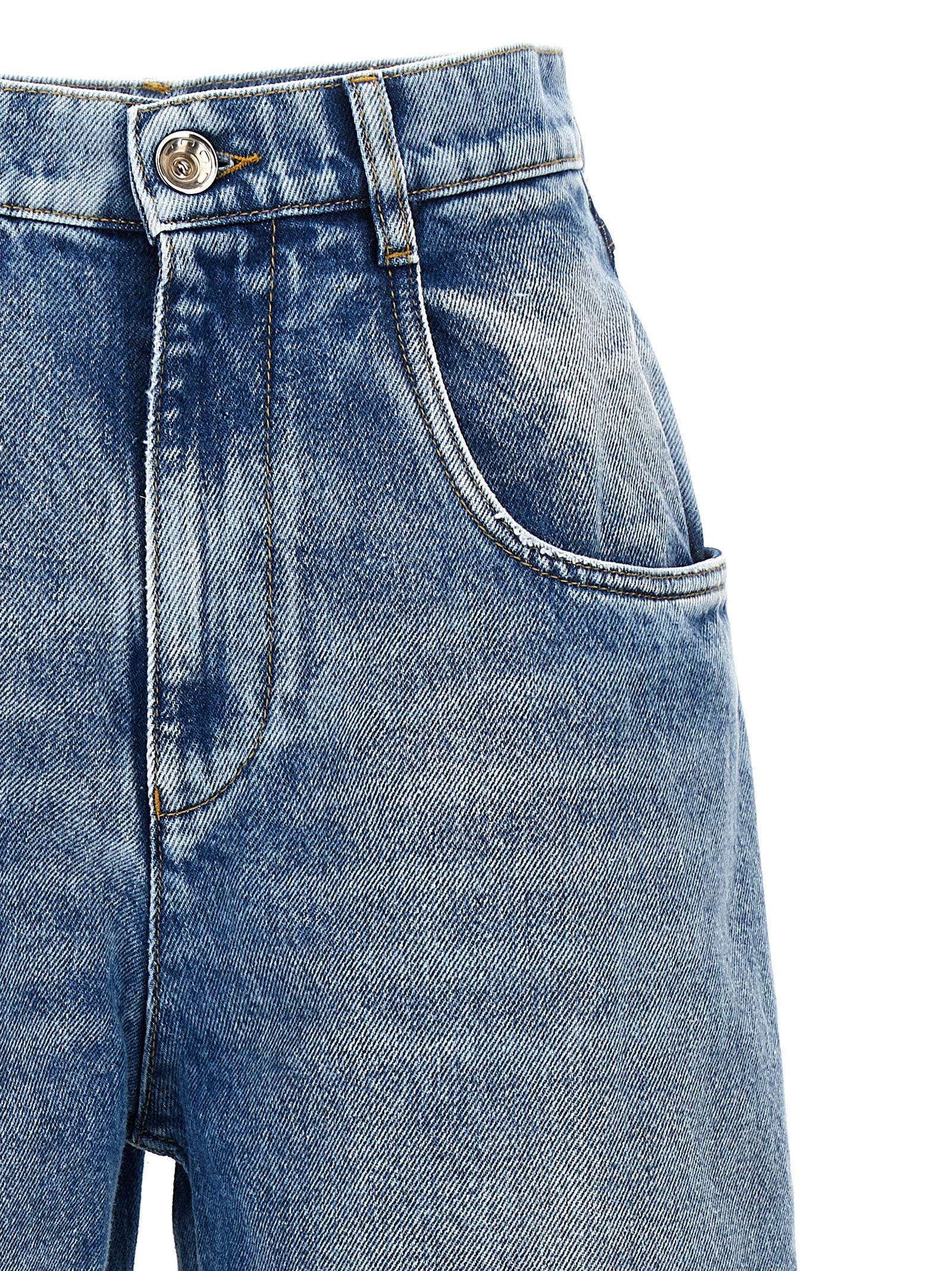 Maison Margiela Cut Out Jeans Blue