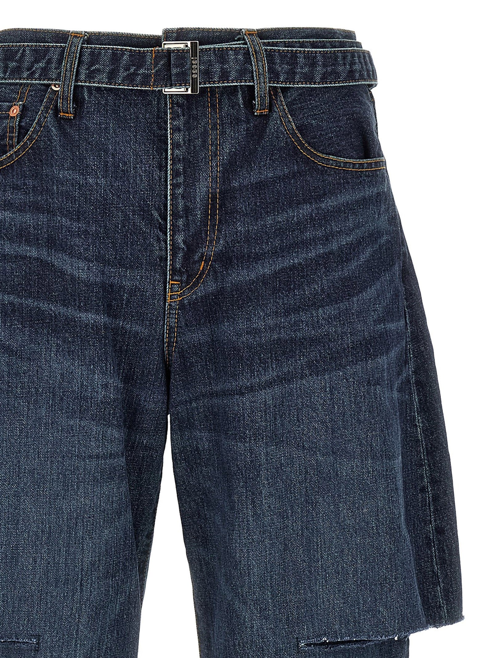 Sacai Cut Out Jeans Blue