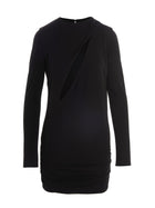 Versace Cut Out Jersey Dress Black