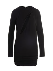 Versace Cut Out Jersey Dress Black