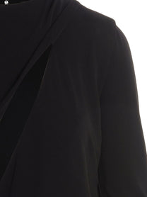 Versace Cut Out Jersey Dress Black