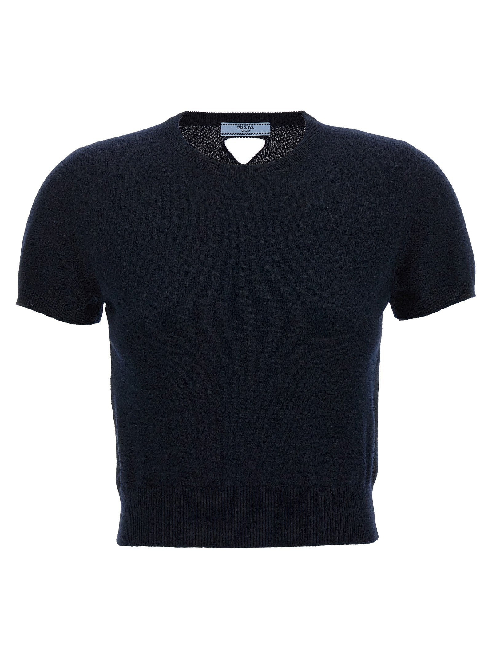 PRADA Cut Out Sweater Blue