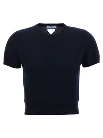 PRADA Cut Out Sweater Blue