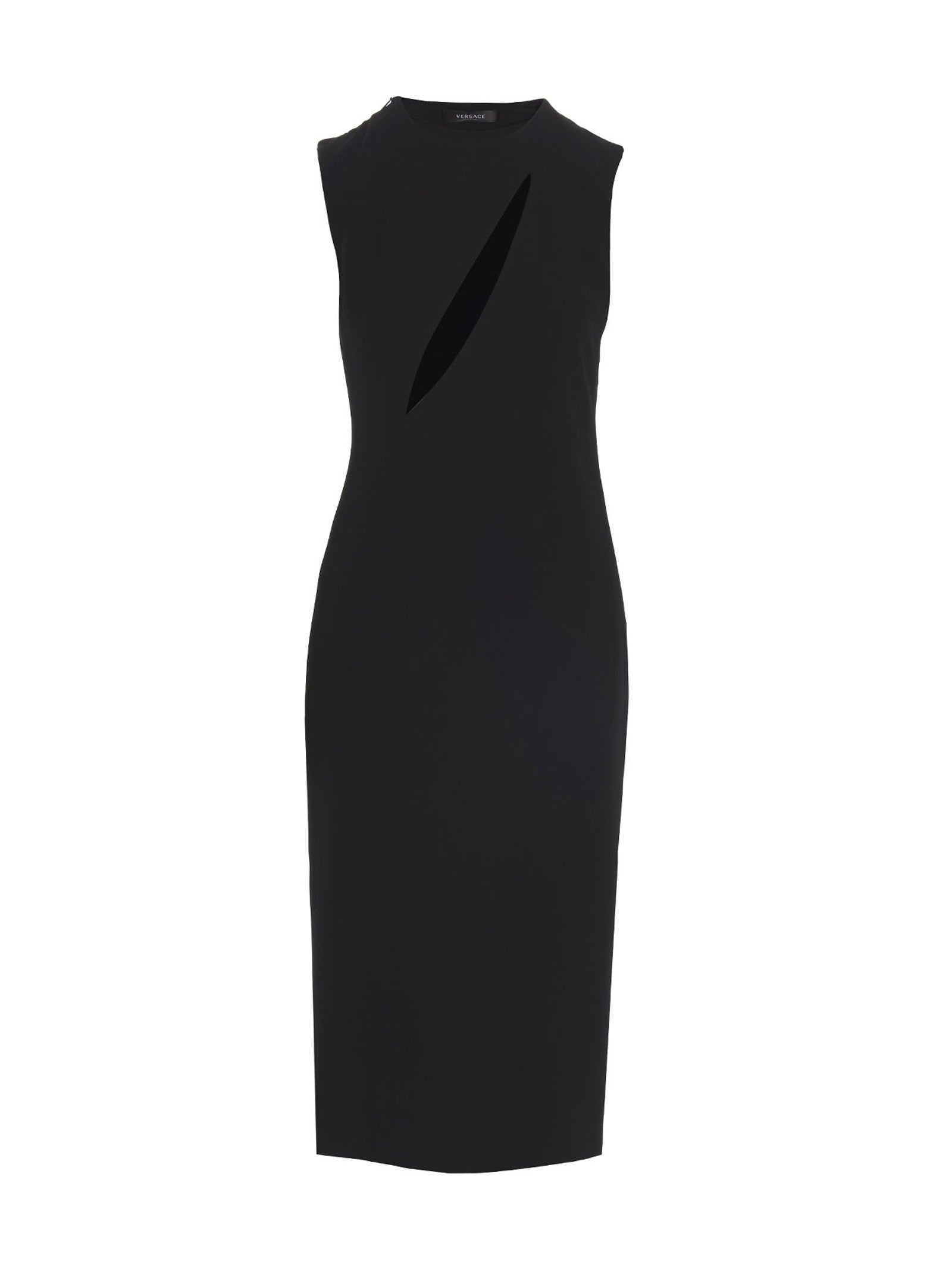 Versace Cut Out Midi Dress Black