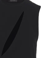 Versace Cut Out Midi Dress Black, view 3