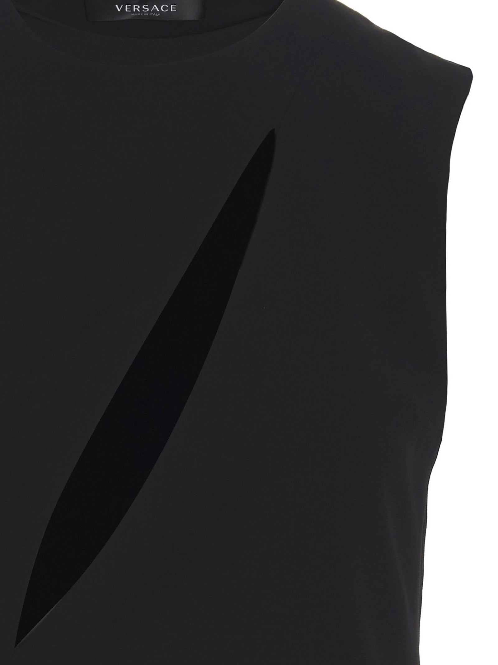 Versace Cut Out Midi Dress Black