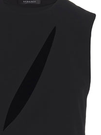 Versace Cut Out Midi Dress Black
