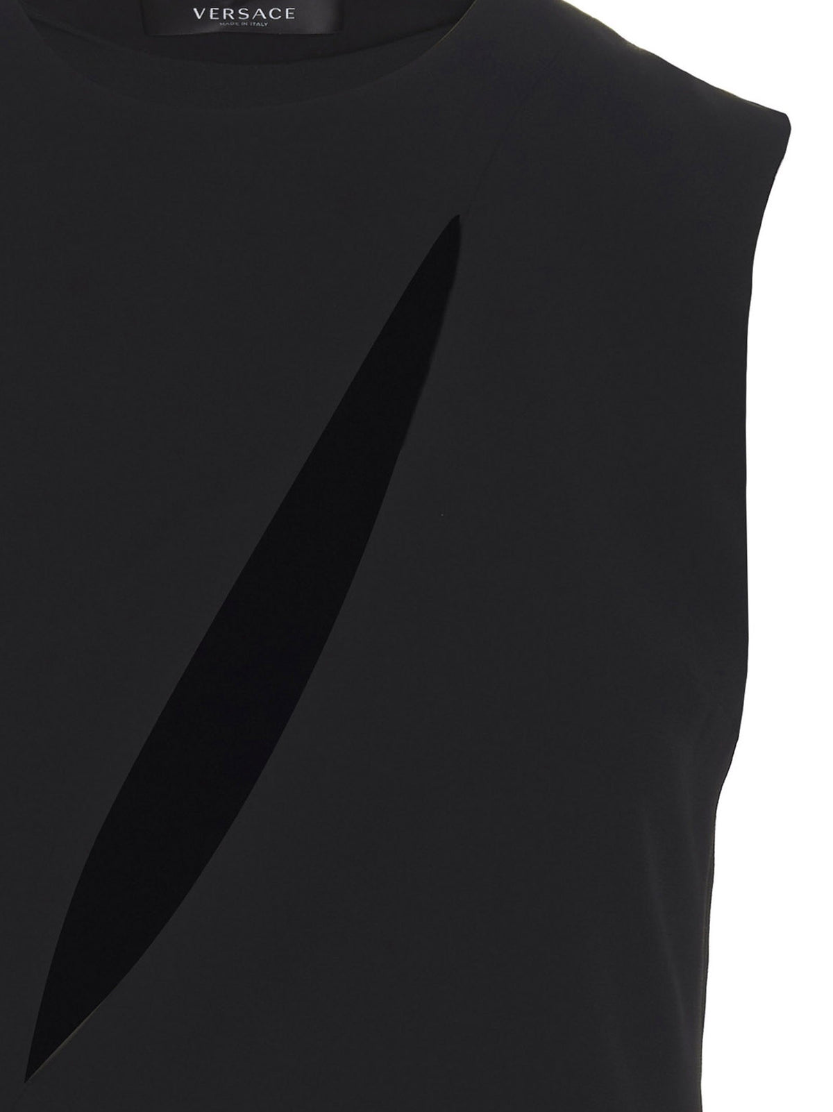 Versace Cut Out Midi Dress Black, view 3