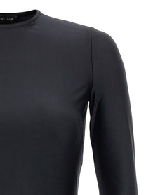 Balenciaga Cut Out One Shoulder Dress Black