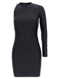 Balenciaga Cut Out One Shoulder Dress Black