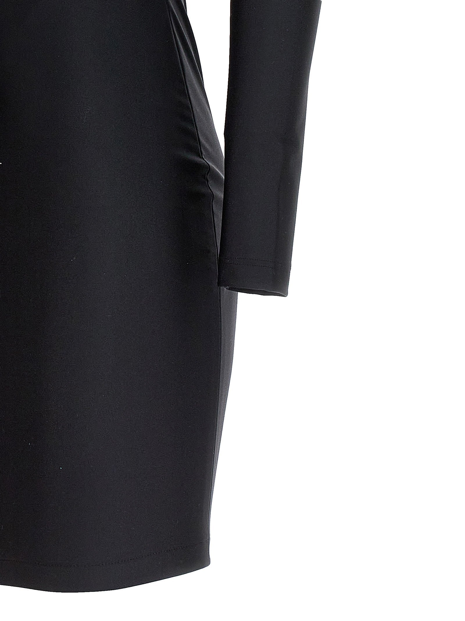 Balenciaga Cut Out One Shoulder Dress Black