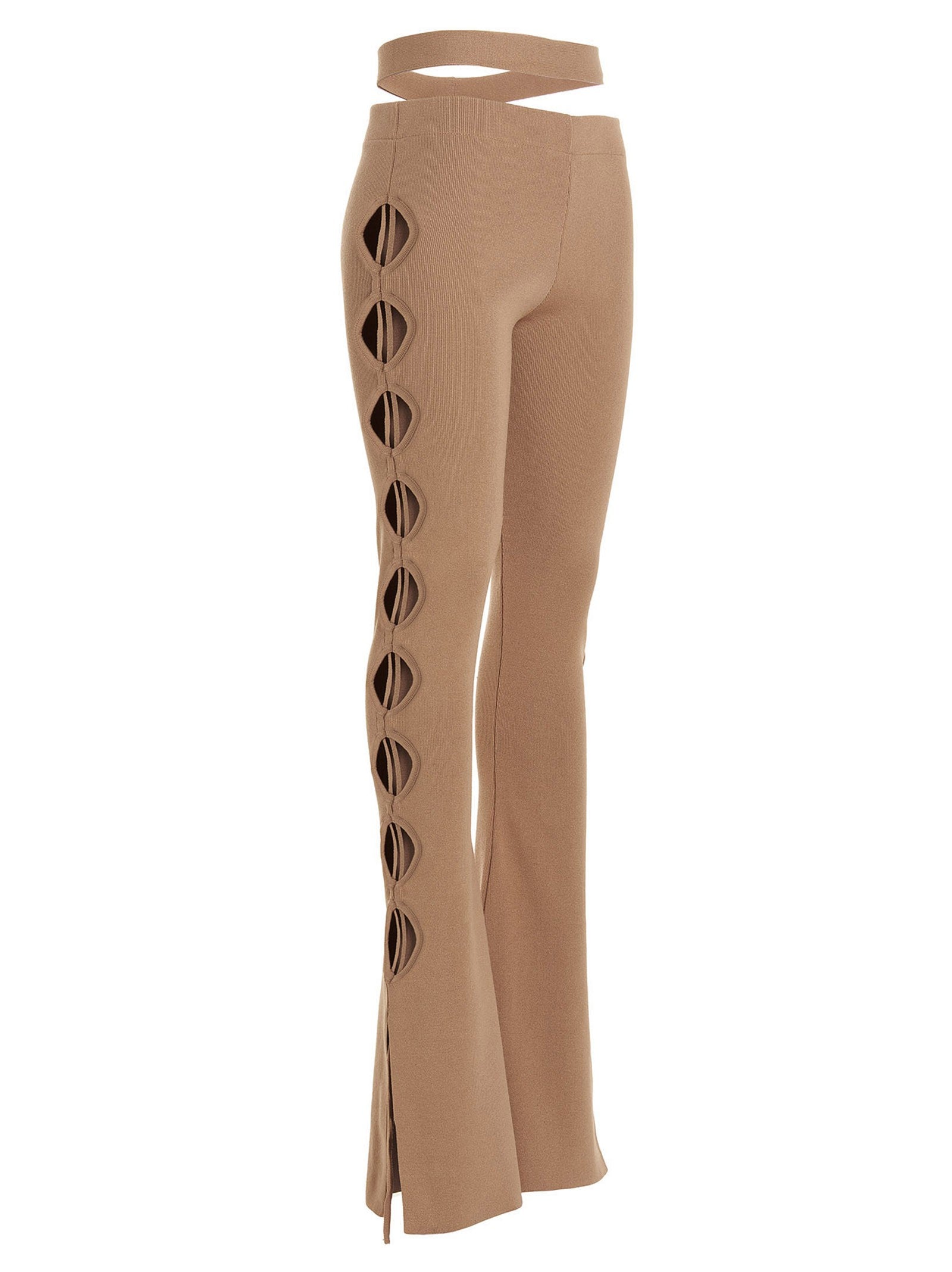 Andreadamo Cut Out Pants Beige