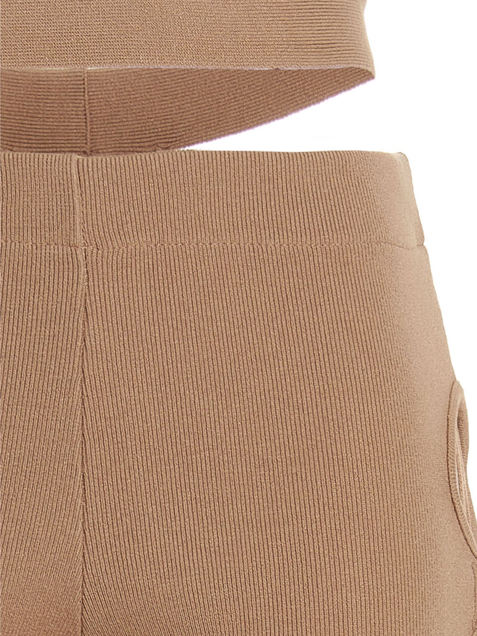 Andreadamo Cut Out Pants Beige