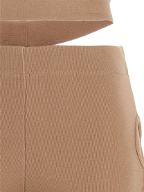 Andreadamo Cut Out Pants Beige