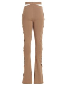 Andreadamo Cut Out Pants Beige