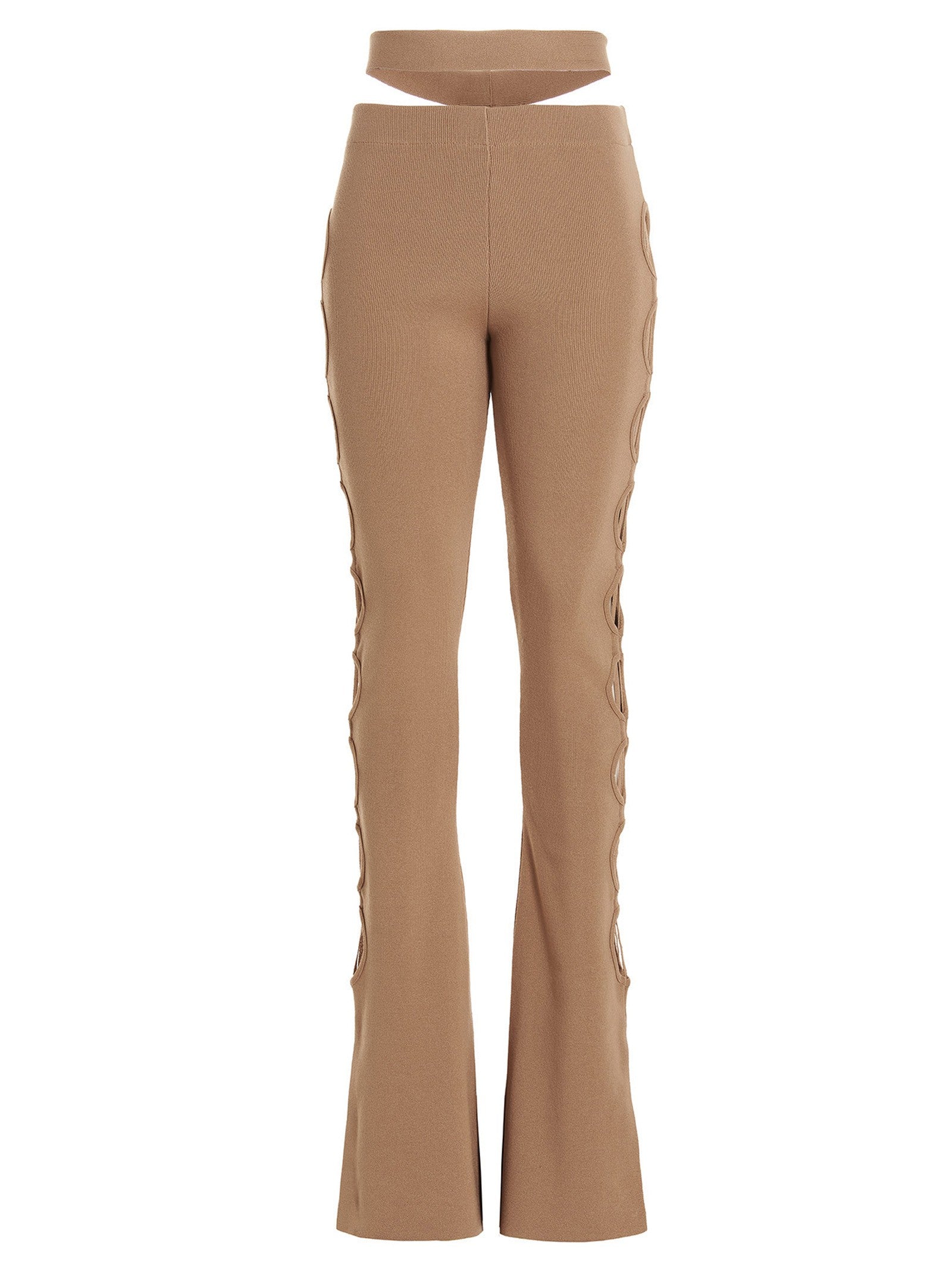 Andreadamo Cut Out Pants Beige