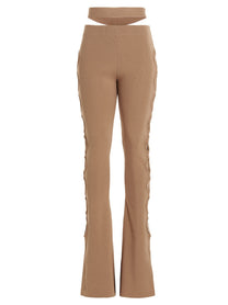 Andreadamo Cut Out Pants Beige