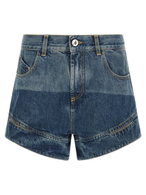 The Attico Cut Out Shorts Blue