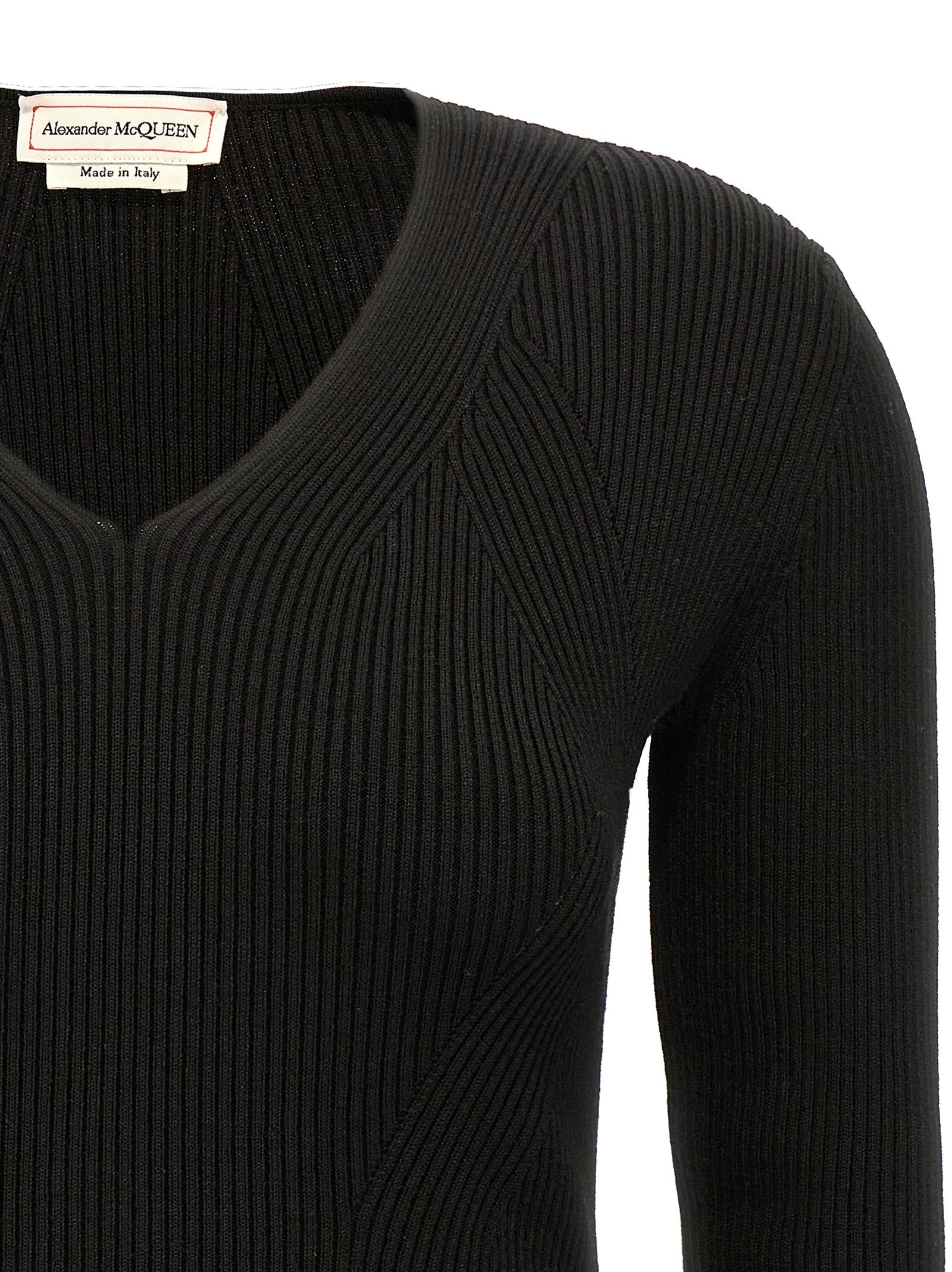 Alexander McQueen Cut Out Sweater Black