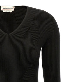Alexander McQueen Cut Out Sweater Black