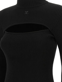 courrèges Cut Out Sweater Black