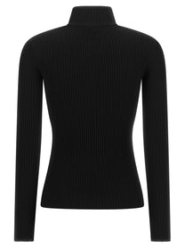 courrèges Cut Out Sweater Black