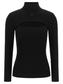 courrèges Cut Out Sweater Black