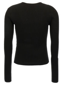 Alexander McQueen Cut Out Sweater Black